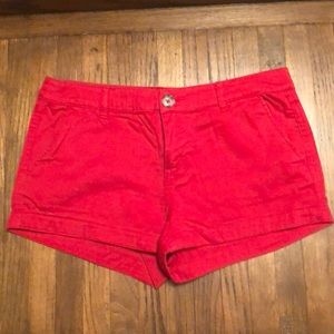 Red shorts
